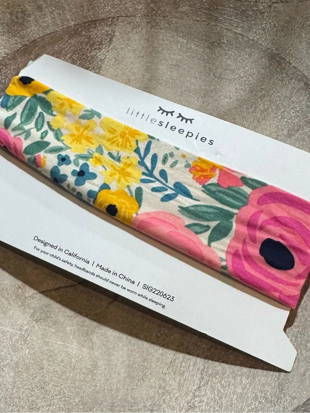 Little Sleepies Pink Multi Floral Bow Headband